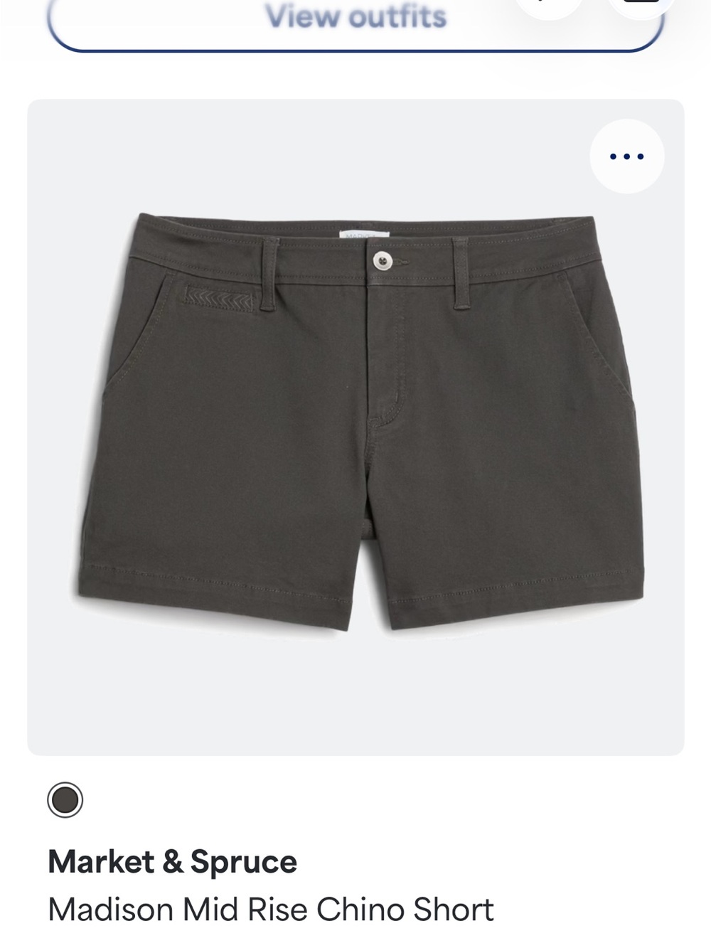 Market & Spruce Chino Bermuda Shorts — Dark Charcoal